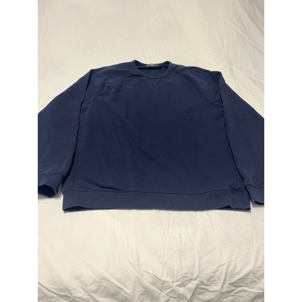 Members Mark Mens French Terry Crew Sweatshirt Blue Cove Navy XL S2S15935